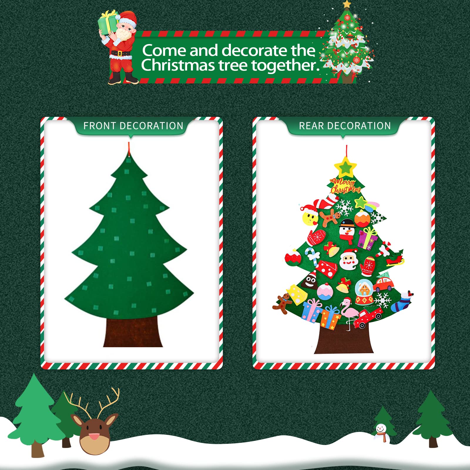 Amazon.co.jp: DIY フェルトクリスマスツリーセット オーナメント付き Amazon.co.jp: DIY フェルトクリスマスツリーセット オーナメント付き